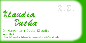 klaudia dutka business card